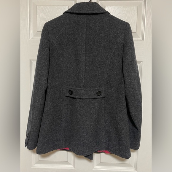 Izzi Collections Women's Wool Dark Gray Classic Peacoat Size M - Picture 6 of 13